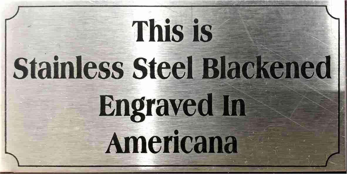 STAINLESS STEEL PLAQUE
